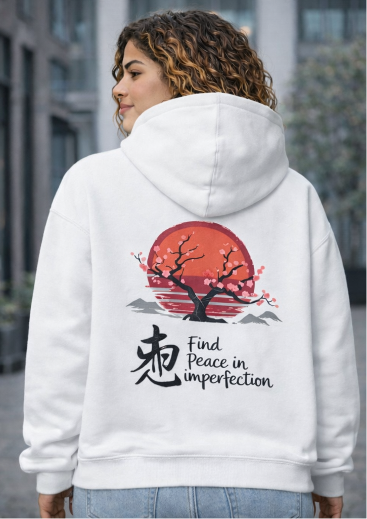 Hoodie unisexe à capuche – broderie discrète et message au dos, confort premium